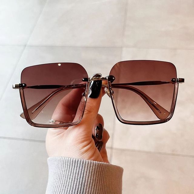 Square Half Frame Sunglasses
