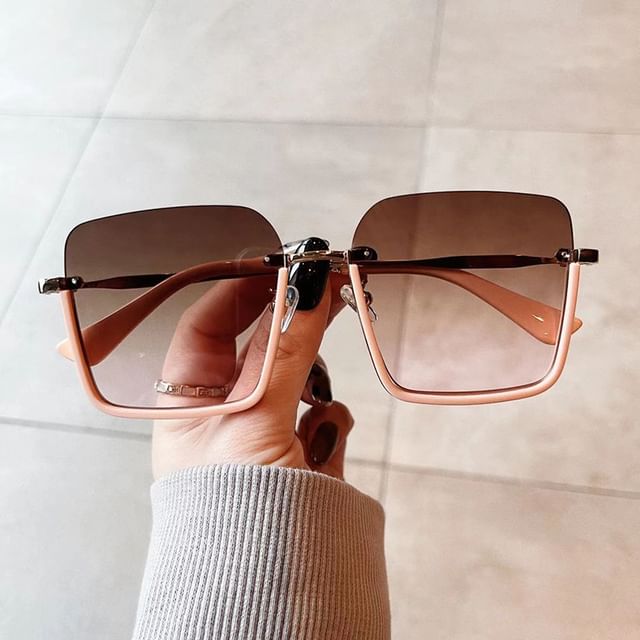 Square Half Frame Sunglasses