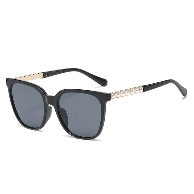 Faux Pearl Square Sunglasses