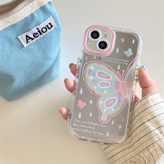 Print Phone Butterfly Case Mirrored