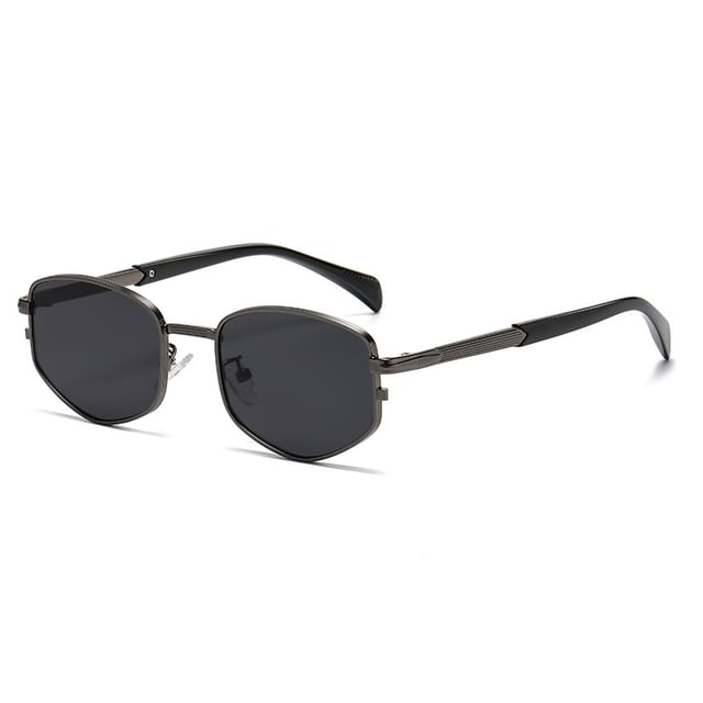 Geometric Metal Frame Sunglasses