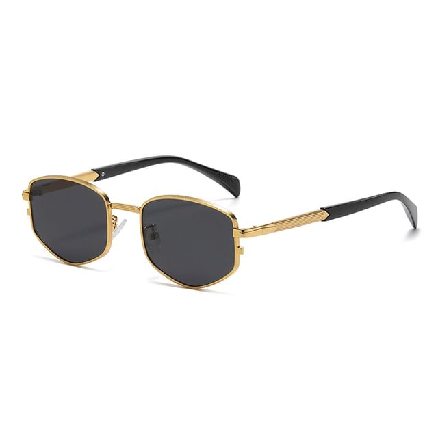 Geometric Metal Frame Sunglasses