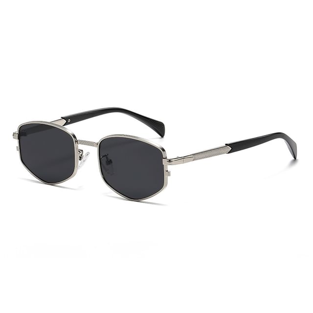 Geometric Metal Frame Sunglasses