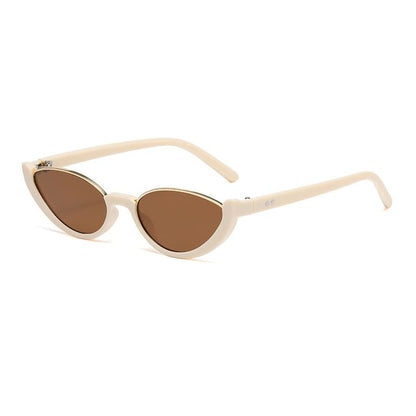Small Oval Semi-Rimless Sunglasses