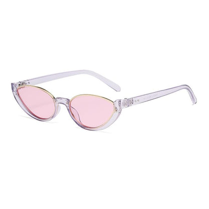 Small Oval Semi-Rimless Sunglasses