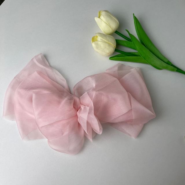 Mesh Bow Hair Clip