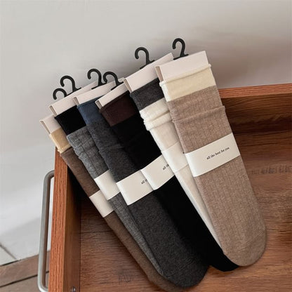 Two Tone Ribbed Socks