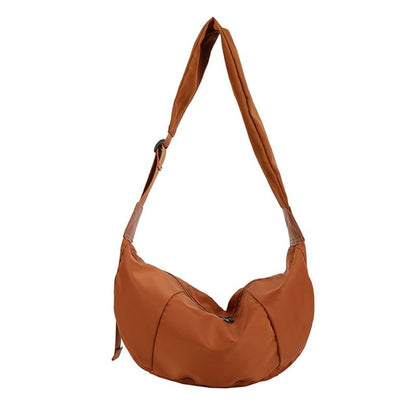 Plain Zip Shoulder Bag