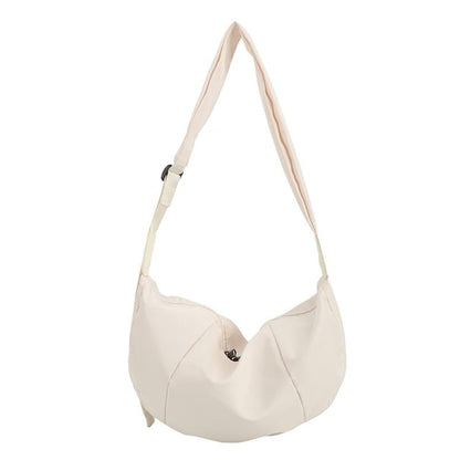 Plain Zip Shoulder Bag