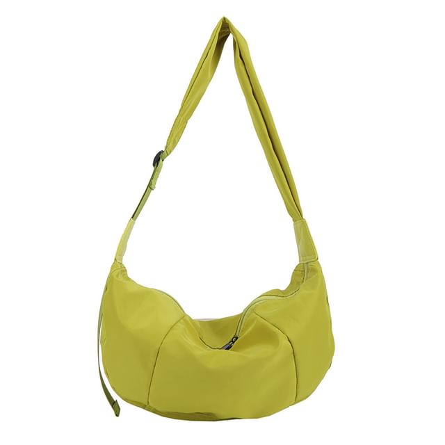 Plain Zip Shoulder Bag
