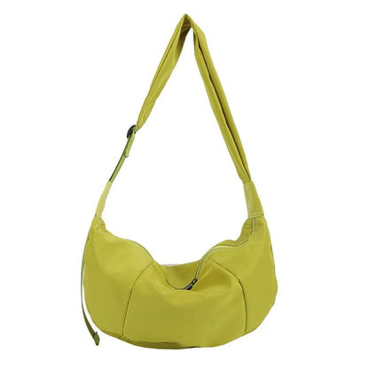 Plain Zip Shoulder Bag