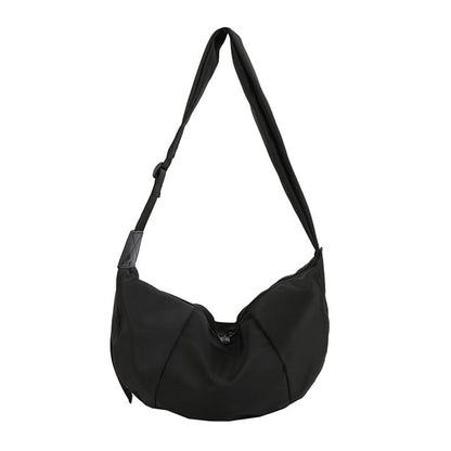 Plain Zip Shoulder Bag