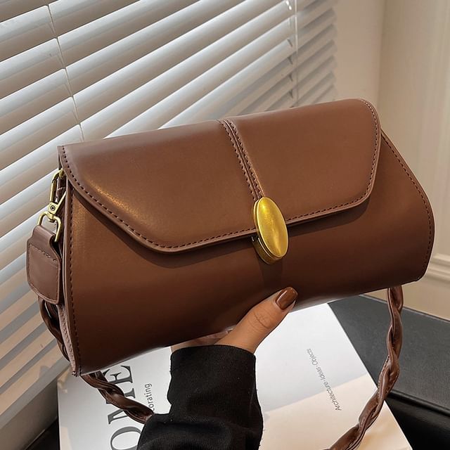 Flap Faux Leather Shoulder Bag