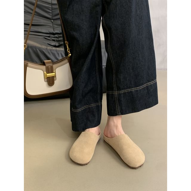 Faux Suede Mules
