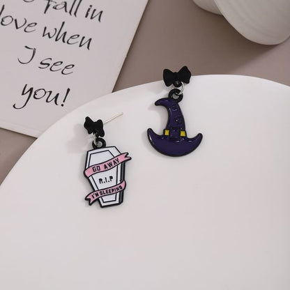 Halloween Cartoon Asymmetrical Alloy Drop Earring