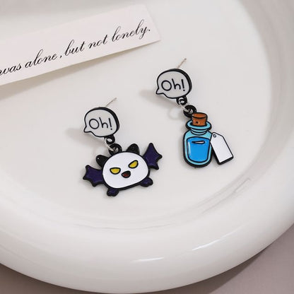 Halloween Cartoon Asymmetrical Alloy Drop Earring