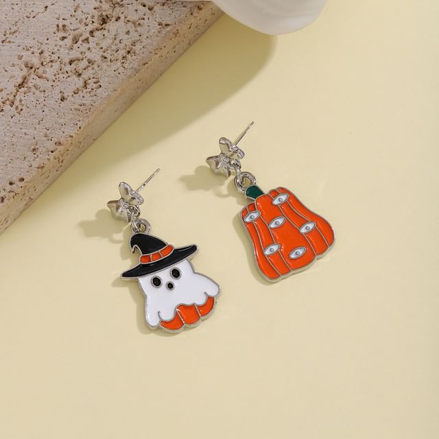 Halloween Cartoon Asymmetrical Alloy Drop Earring