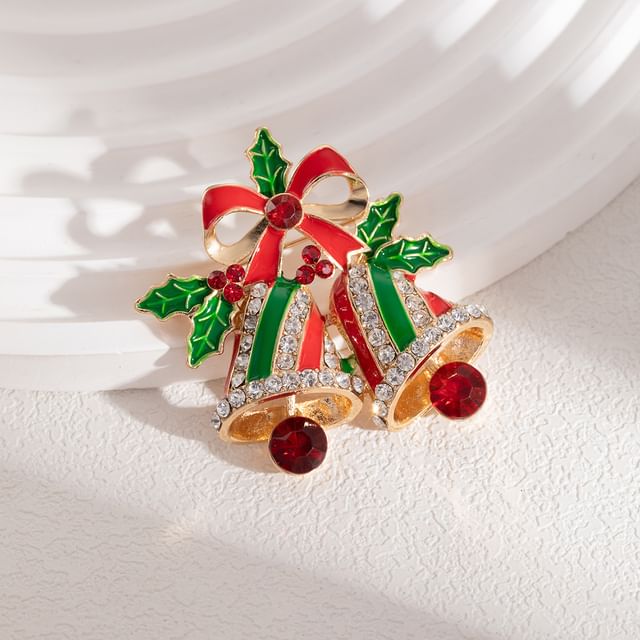 CZ Christmas Alloy Brooch