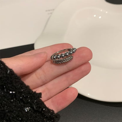 Faux Pearl Alloy Open Ring