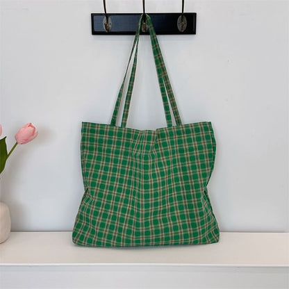 Plaid Shopper Bag