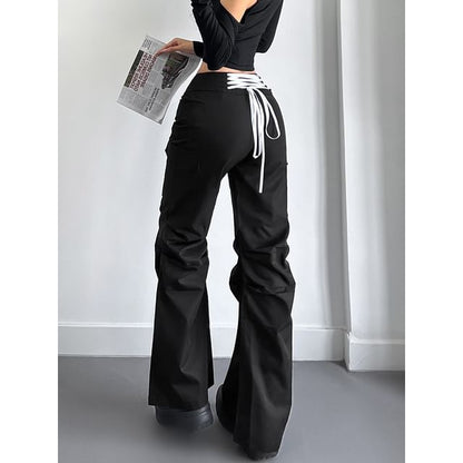Tie-Back Cargo Baggy Pants