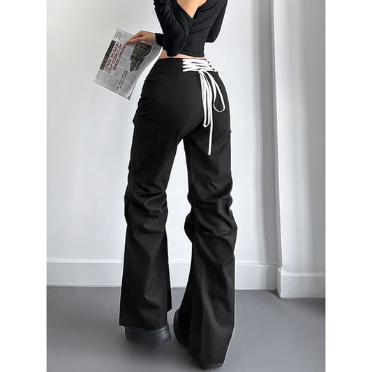 Tie-Back Cargo Baggy Pants