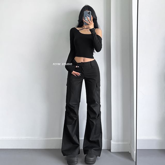 Tie-Back Cargo Baggy Pants