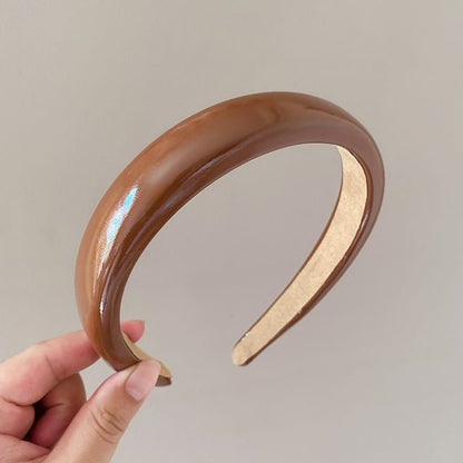 Faux Leather Plain Headband