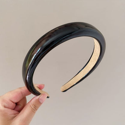 Faux Leather Plain Headband