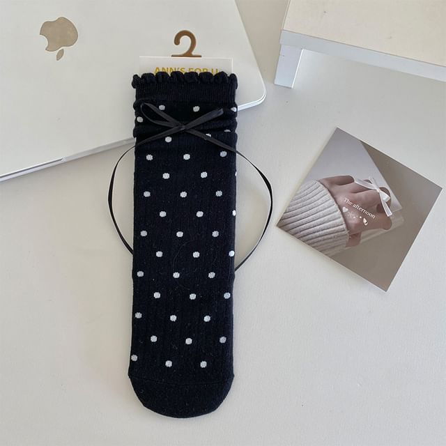 Bow Ribbed Socks