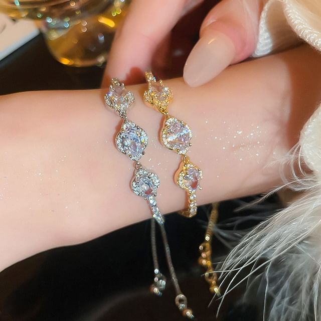 CZ Floral Bracelet