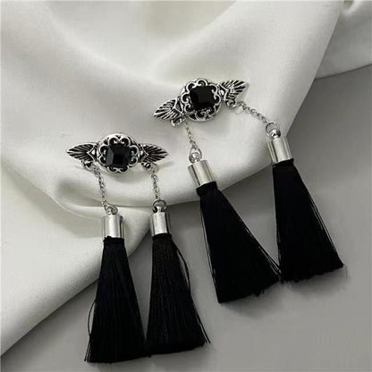 Rhinestone Tassel Drop Earring / Hair Stick / Set