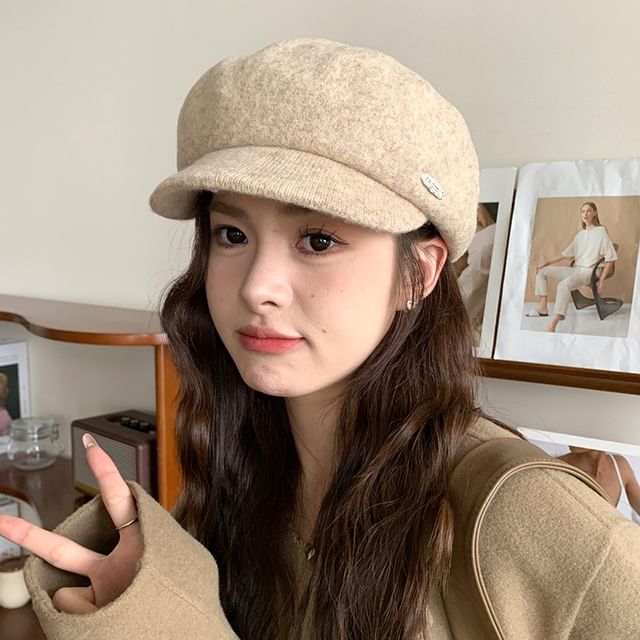 Metal Plate Newsboy Cap