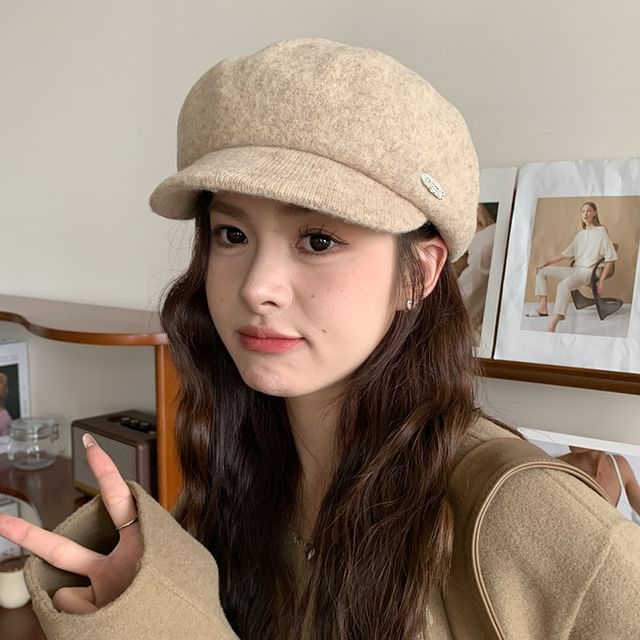 Metal Plate Newsboy Cap