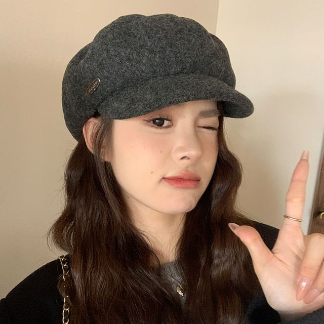 Metal Plate Newsboy Cap