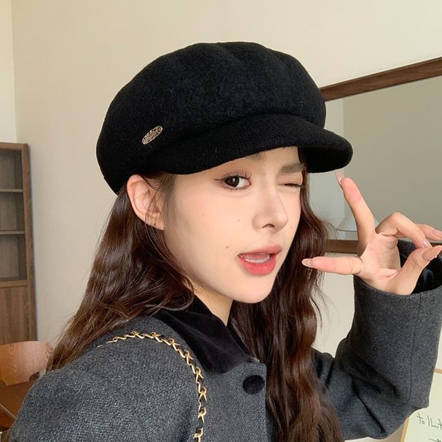 Metal Plate Newsboy Cap