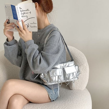 Multi-Pocket Bow Shoulder Bag