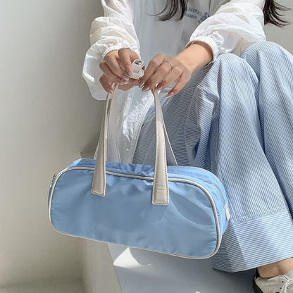 Plain Contrast Trim Tote Bag