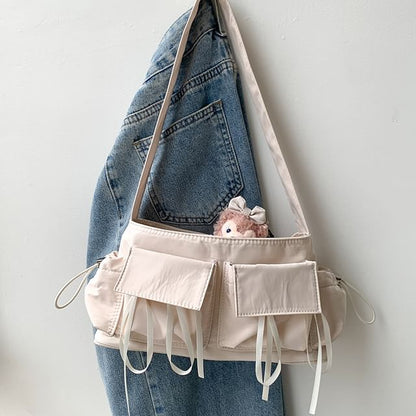Multi-Pocket Bow Shoulder Bag