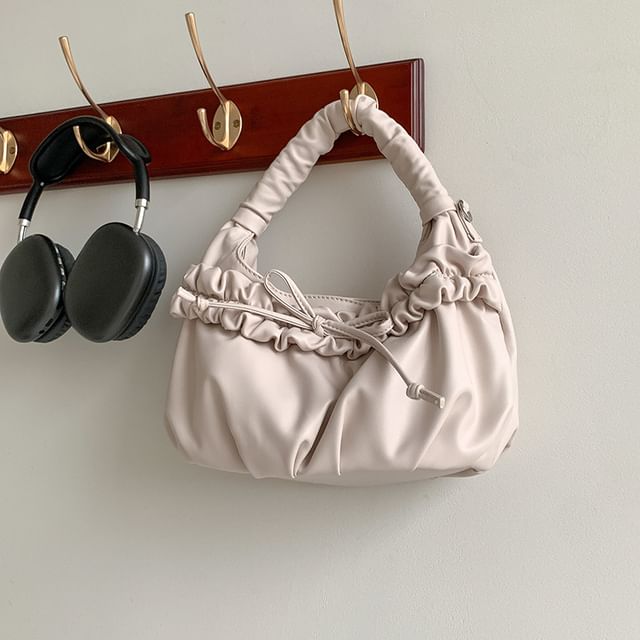 Ruched Bow Shoulder Bag