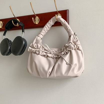 Ruched Bow Shoulder Bag