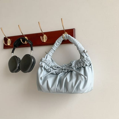 Ruched Bow Shoulder Bag