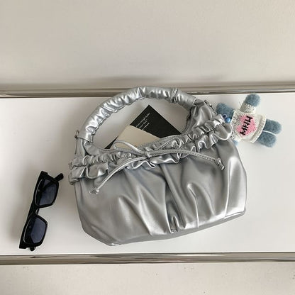 Ruched Bow Shoulder Bag