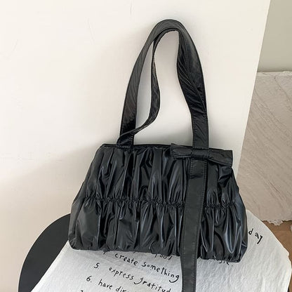 Ruched Bow Tote Bag
