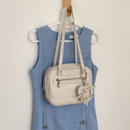 Multi-Pocket Faux Leather Tote Bag
