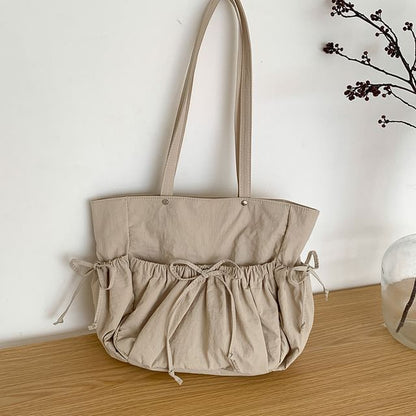 Multi-Pocket Bow Tote Bag