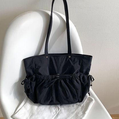 Multi-Pocket Bow Tote Bag