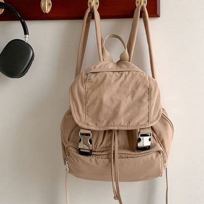 Buckled Multi-Pocket Backpack