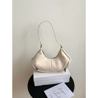 Multi-Pocket Denim Shoulder Bag