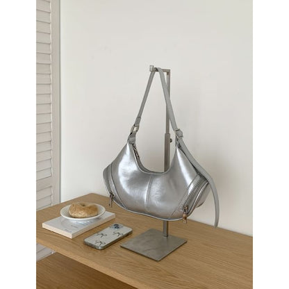 Multi-Pocket Denim Shoulder Bag